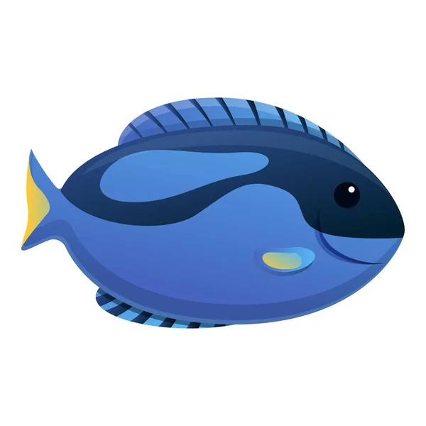 Fauna icono de pescado exótico, estilo de dibujos animados — Vector de stock