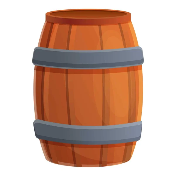 Icono de barril de vino, estilo de dibujos animados — Vector de stock