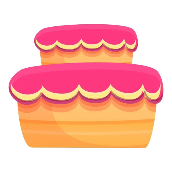 Icône de gâteau, style dessin animé — Image vectorielle