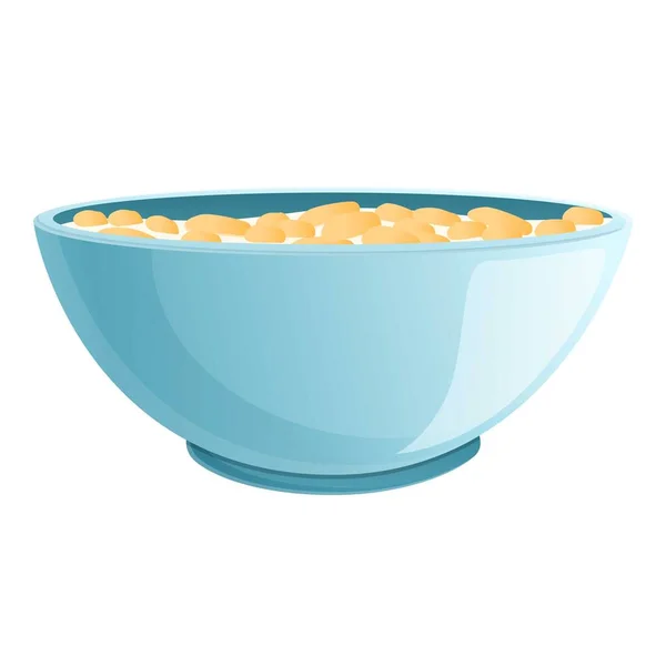 Nutrição flocos de cereais ícone, estilo cartoon — Vetor de Stock