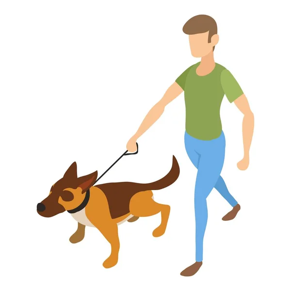Agility pes tréninková ikona, izometrický styl — Stockový vektor