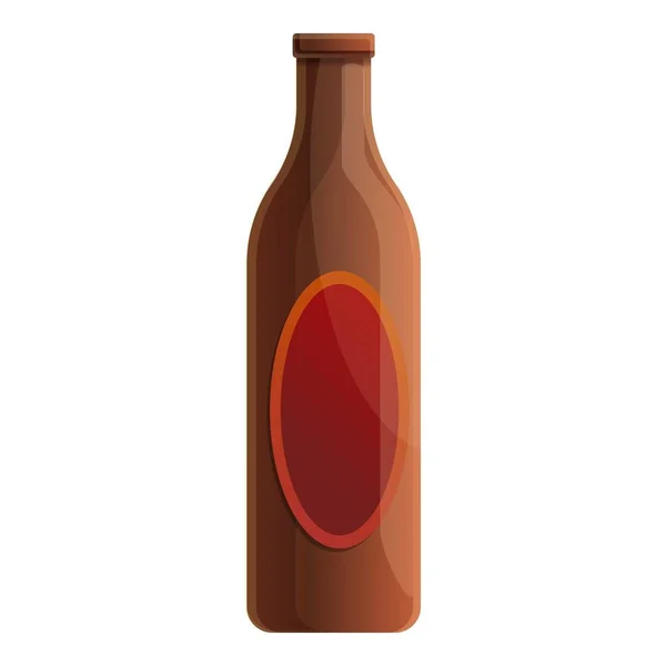 Icône de bouteille de bière, style dessin animé — Image vectorielle