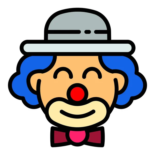 Circus clown icoon, outline stijl — Stockvector