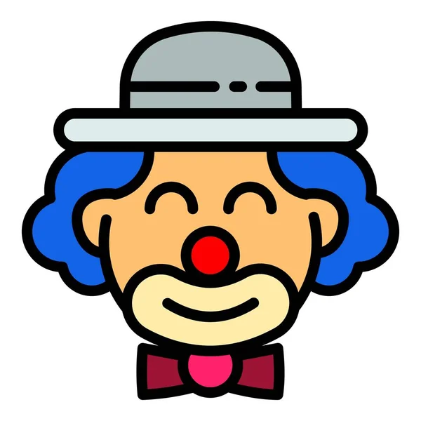 Icono de payaso de circo, estilo de contorno — Vector de stock