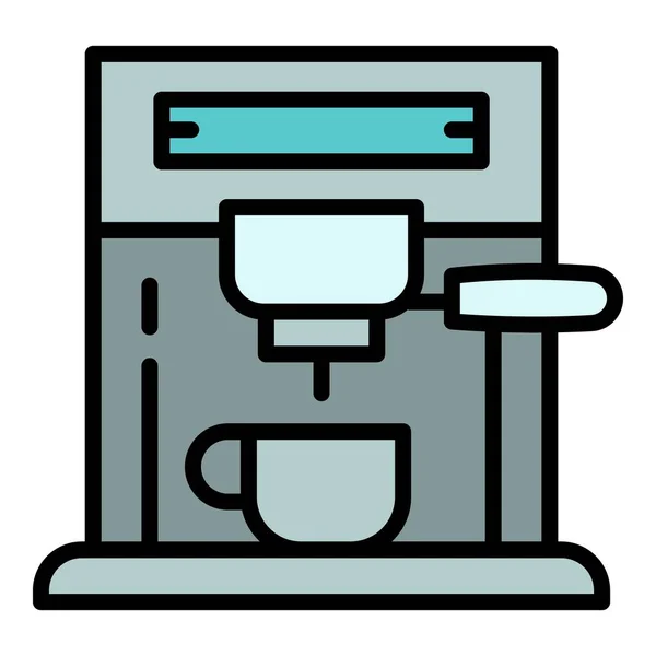 Digital coffee machine icon, outline style — Stock Vector