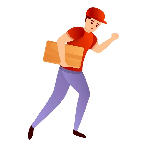 Correndo ícone correio, estilo dos desenhos animados —  Vetores de Stock