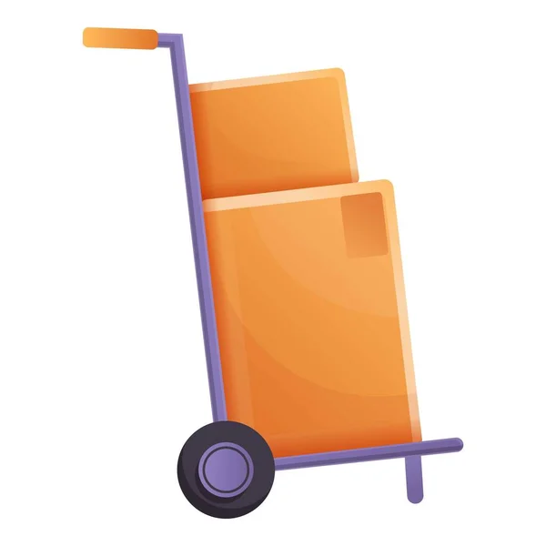 Paketwagen-Ikone im Cartoon-Stil — Stockvektor