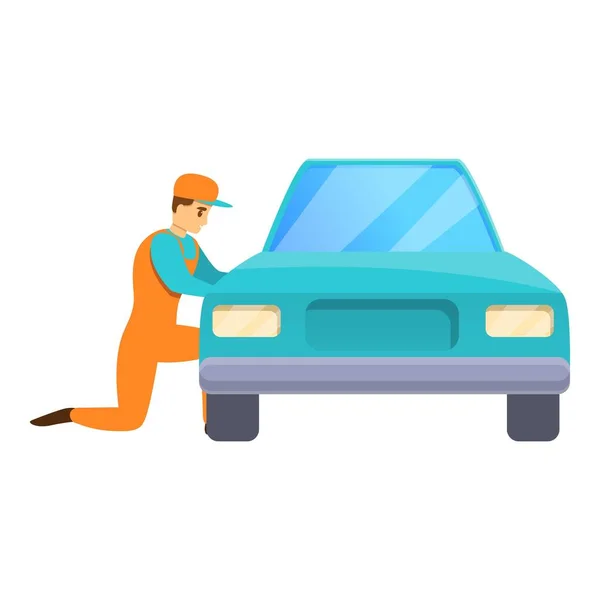 Car mechanic icon, cartoon style — Stock Vector