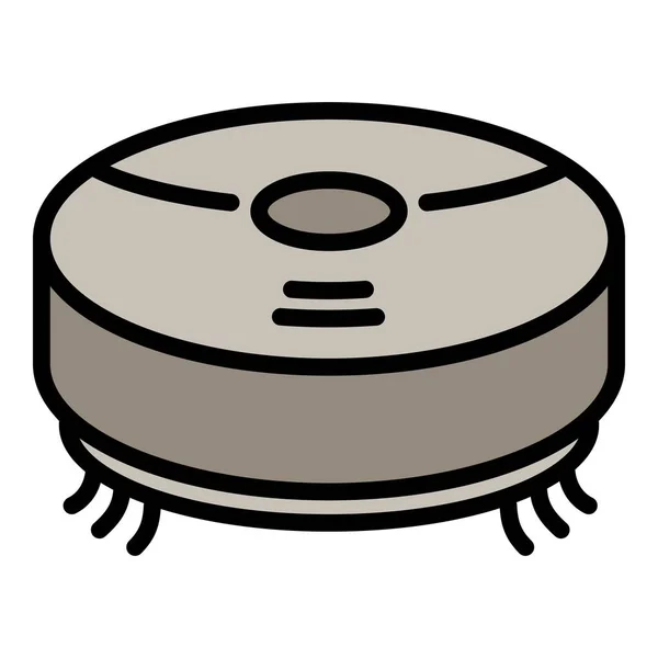 Roboter-Staubsauger-Symbol, Umriss Stil — Stockvektor