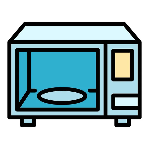 Icono de microondas, estilo de contorno — Vector de stock
