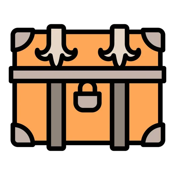 Antiguo icono del pecho dower, estilo de contorno — Vector de stock