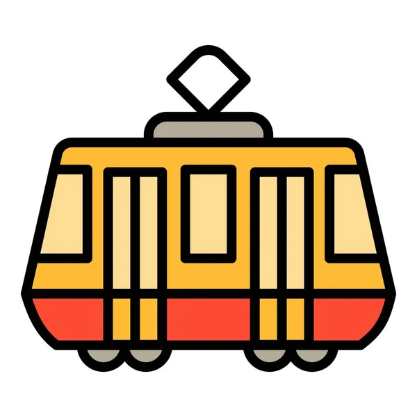 Rem Tram car icon, outline style — стоковый вектор