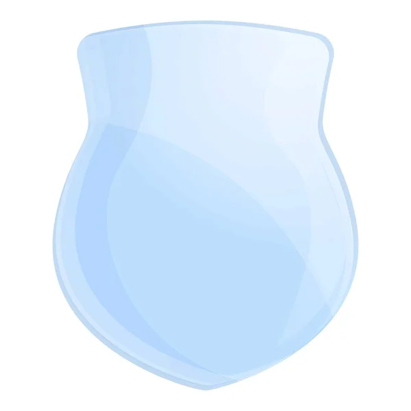 Protéger l'icône en verre, style dessin animé — Image vectorielle