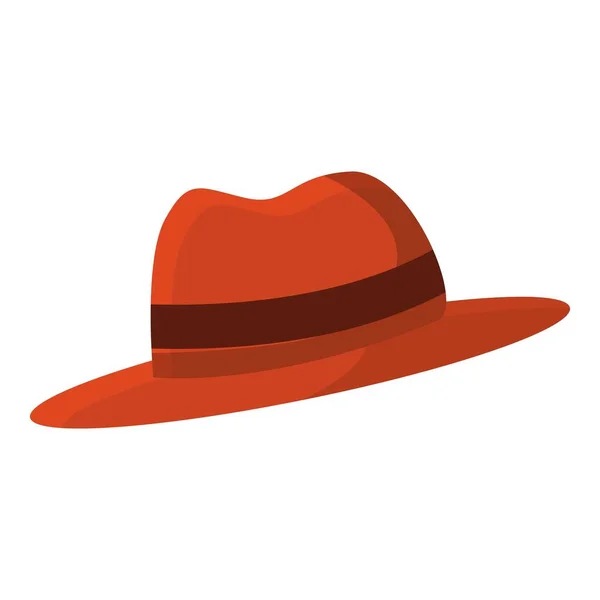 Icône chapeau enquêteur, style dessin animé — Image vectorielle