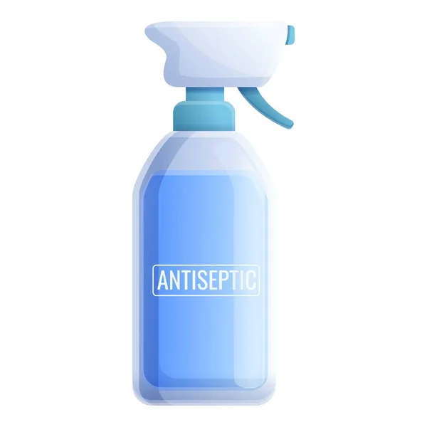 Icono de botella de spray antiséptico, estilo de dibujos animados — Vector de stock