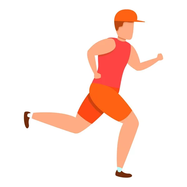 Boy running icon, estilo dos desenhos animados — Vetor de Stock