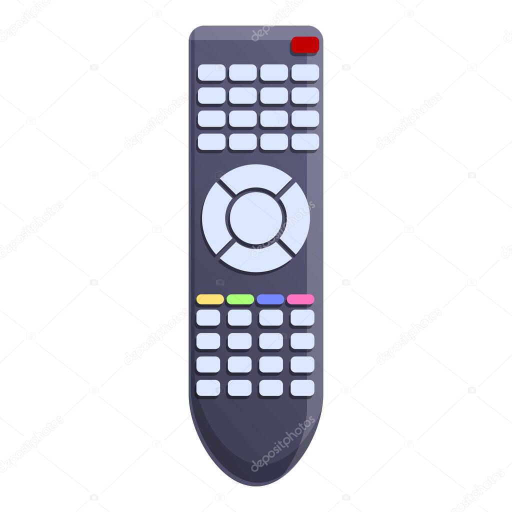 Multiview tv remote control icon, cartoon style