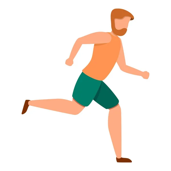 Rano ćwicz ikonę biegania, w stylu kreskówki — Wektor stockowy