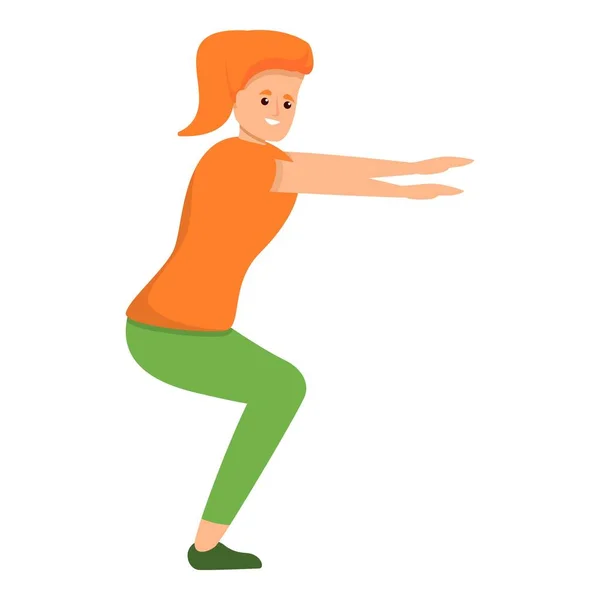 Sportovní lékař cvičení ikona, kreslený styl — Stockový vektor