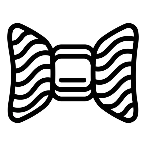 Icono de corbata de lazo, estilo de esquema — Vector de stock