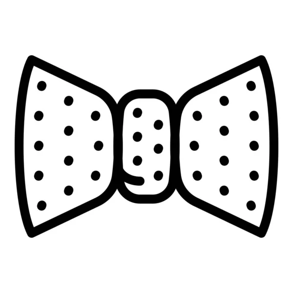 Dotted bow tie icoon, outline stijl — Stockvector