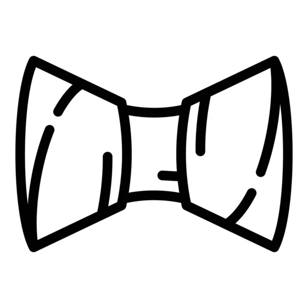 Icono de corbata de lazo de moda, estilo esquema — Vector de stock