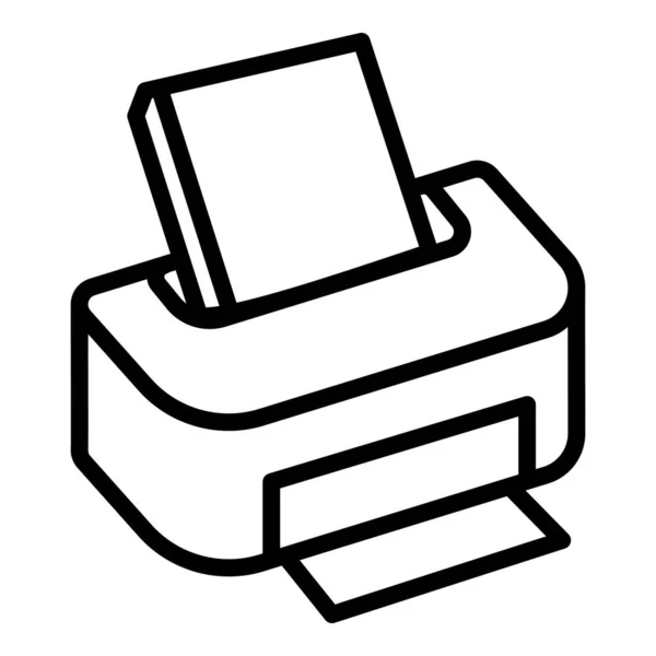 Ícone da impressora, estilo esboço — Vetor de Stock