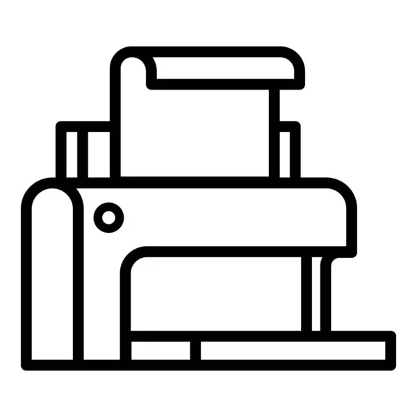 Ikona drukarki z tworzyw sztucznych, styl konturu — Wektor stockowy