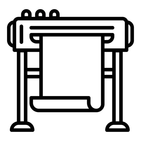 Bedrijf plotter icoon, omtrek stijl — Stockvector