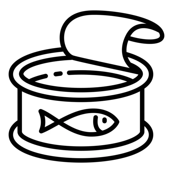 Ikona, styl konturu z tuńczyka — Wektor stockowy