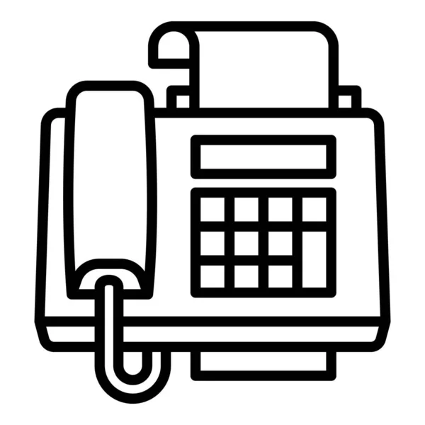 Icono de fax digital, estilo de esquema — Vector de stock