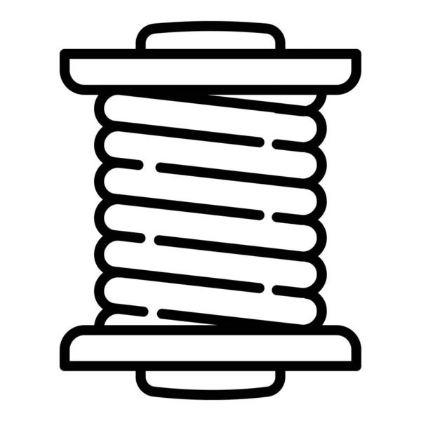 Ícone de bobina de cabo, estilo esboço — Vetor de Stock