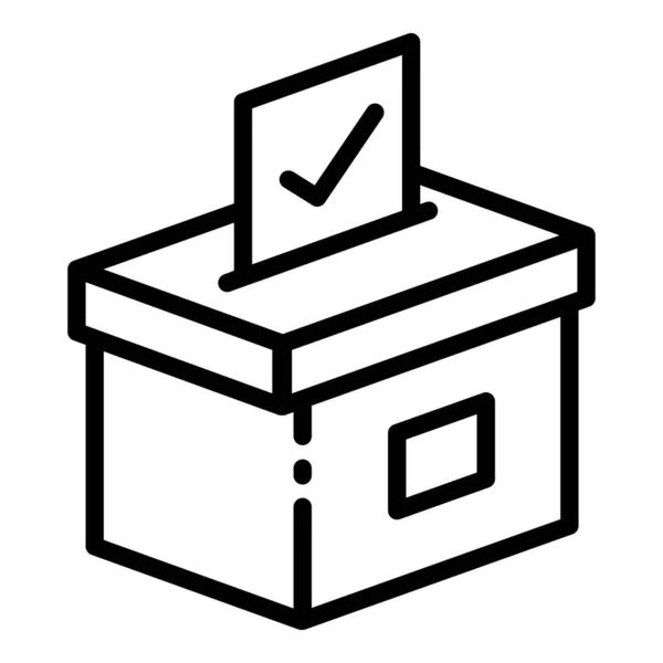 Ballot icon, outline style — Stock Vector