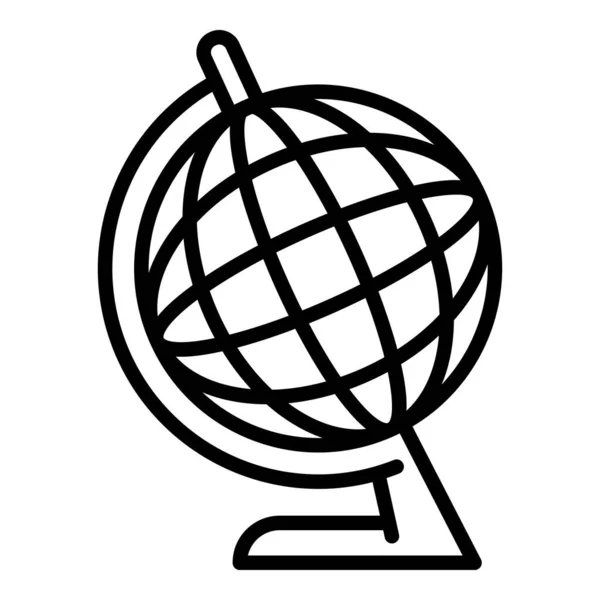 Ikona globu szkolnego, styl konturu — Wektor stockowy