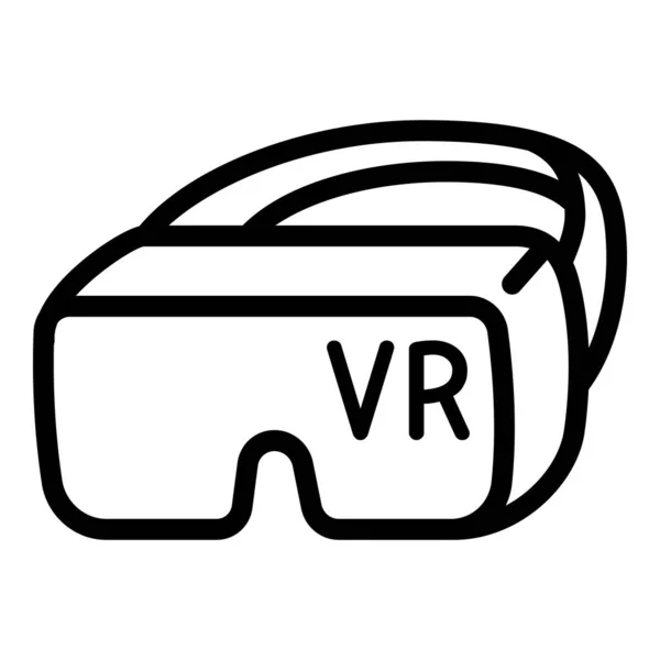 Vr headset ikon, kontur stil — Stock vektor