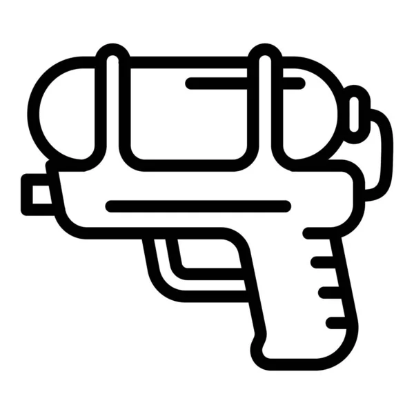 Wasserpistolen-Ikone für Kinder, Outline-Stil — Stockvektor