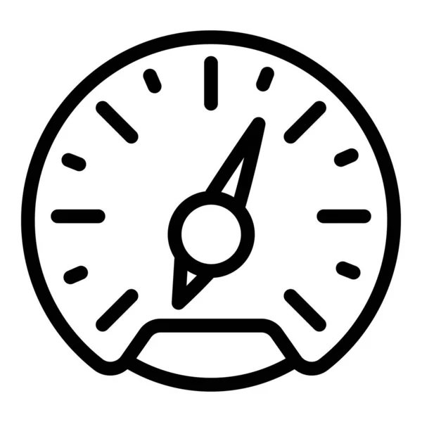 Pil hastighetsmätare ikon, kontur stil — Stock vektor