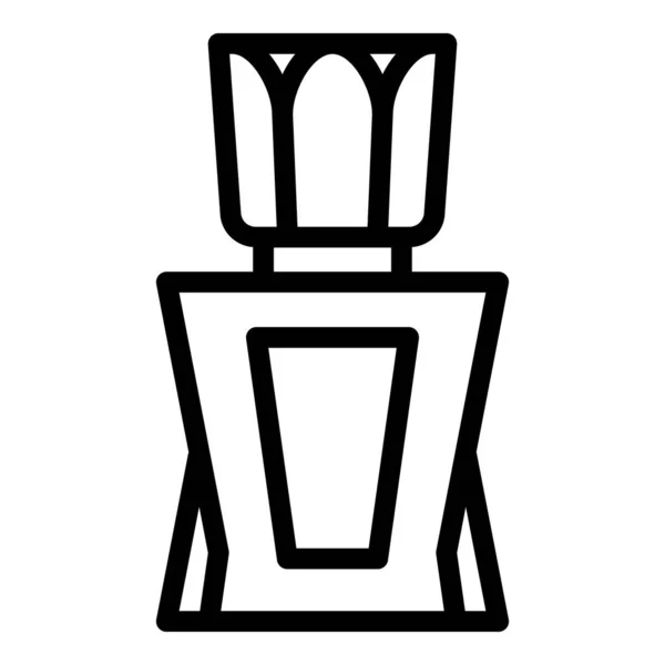 Elegant perfume icon, outline style — Stock Vector