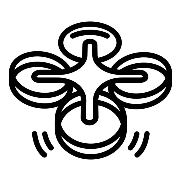 Quadcopter-Symbol, Umrissstil — Stockvektor