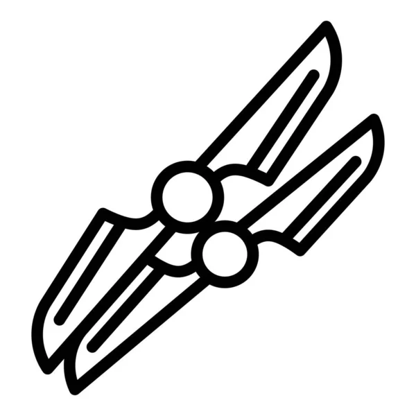 Műanyag propeller ikon, körvonalazott stílus — Stock Vector