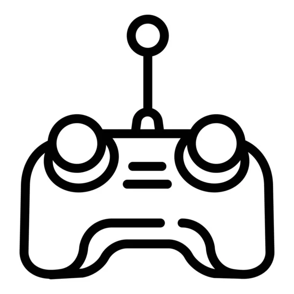 Icono de dron de control remoto, estilo de esquema — Vector de stock