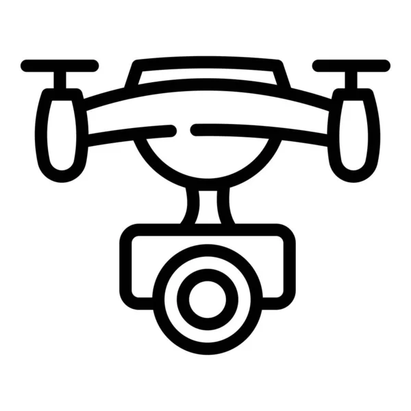 Ícone do drone da câmera, estilo do esboço — Vetor de Stock