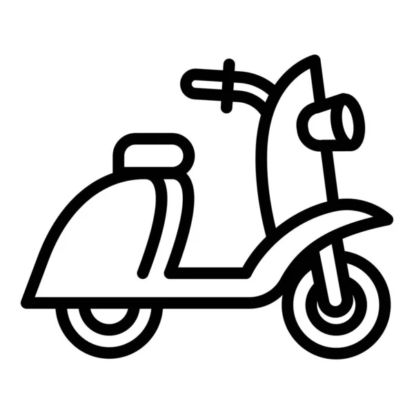 Иконка скутера, стиль контура — стоковый вектор