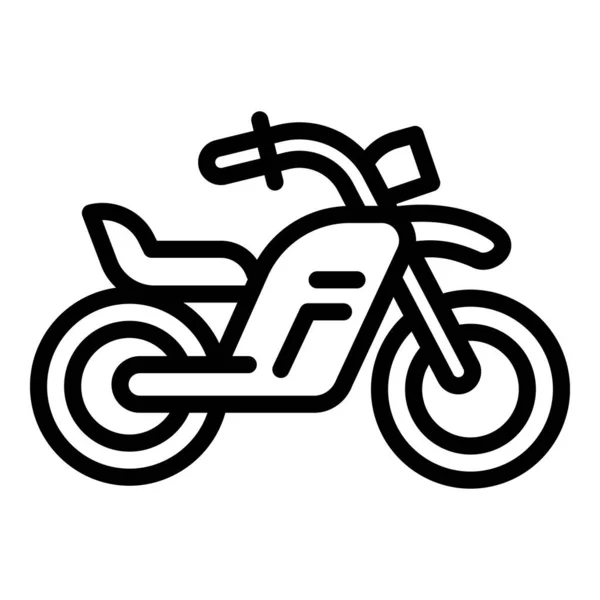 街头自行车图标,轮廓风格 — 图库矢量图片