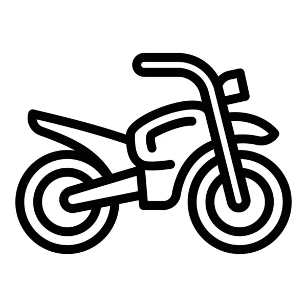 Icône de cyclomoteur rétro, style contour — Image vectorielle