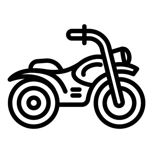 Competencia icono de la motocicleta, esquema de estilo — Vector de stock