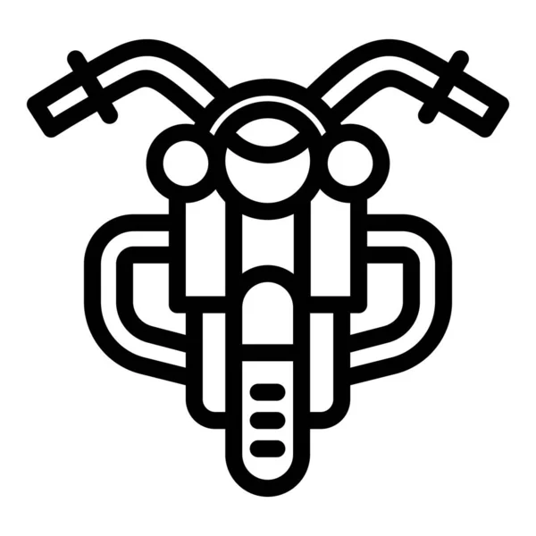 Значок велосипеда чоппера, стиль контура — стоковый вектор