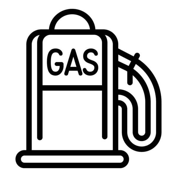 Icono de gasolinera, estilo de esquema — Archivo Imágenes Vectoriales