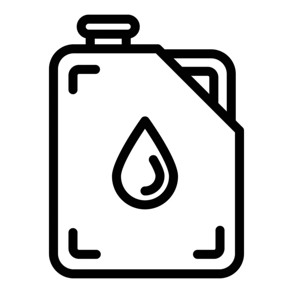 Oljebehållare ikon, kontur stil — Stock vektor