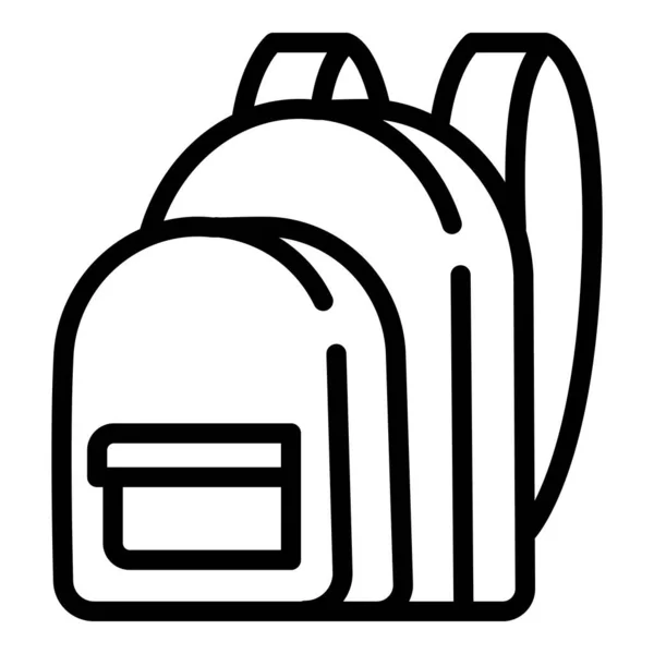 Sport backpack icon, outline style — Stock Vector